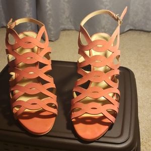 Coral block heel